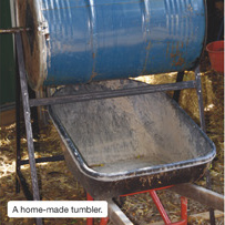 Home-made tumbler.