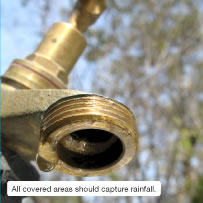 All covered areas should capture rainfall.